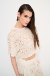 CROP TOP SCATOLETTA ECRU