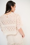 CROP TOP SCATOLETTA ECRU