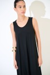 ABITO JERSERY VISCOSA CON INCROCIO DT NERO