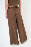 PANTALONE PINCE PALAZZO MISTO LINO MORO