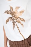 T-SHIRT ALBERO DI PALMA BIANCO