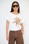 T-SHIRT ALBERO DI PALMA BIANCO