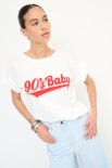 T-SHIRT 90'S BABY BIANCO