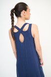 ABITO JERSEY VISCOSA CON INCROCIO DT BLU