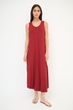 ABITO JERSEY VISCOSA CON INCROCIO DT ROSSO INDIA