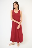 ABITO JERSEY VISCOSA CON INCROCIO DT ROSSO INDIA