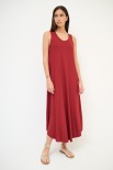 ABITO JERSEY VISCOSA CON INCROCIO DT ROSSO INDIA