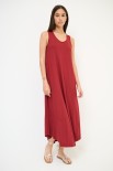 ABITO JERSEY VISCOSA CON INCROCIO DT ROSSO INDIA