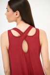 ABITO JERSEY VISCOSA CON INCROCIO DT ROSSO INDIA