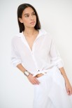 CAMICIA CON NODO MUSSOLA BIANCO