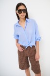 CAMICIA CON NODO MUSSOLA CELESTE