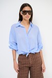 CAMICIA CON NODO MUSSOLA CELESTE