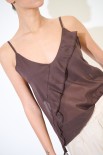 CANOTTA CON ROUCHES ASIMMETRICA MUSSOLA MORO