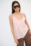 CANOTTA CON ROUCHES ASIMMETRICA MUSSOLA ROSA