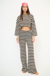 PANTALONE FLAIR MAGLIA RIGA NERO