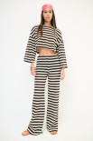 PANTALONE FLAIR MAGLIA RIGA NERO