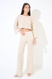PANTALONE FLAIR MAGLIA RIGA BURRO