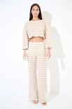 PANTALONE FLAIR MAGLIA RIGA BURRO