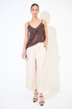 PANTALONE CROP CON ELASTICO BEIGE