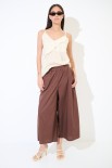 PANTALONE CROP CON ELASTICO MORO