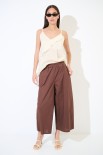 PANTALONE CROP CON ELASTICO MORO