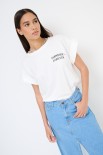 T-SHIRT MARGHERITA DOPPIA STAMPA PANNA