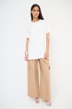 T-SHIRT LUNGA CON DT LYOCELL BIANCO