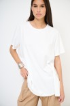 T-SHIRT LUNGA CON DT LYOCELL BIANCO