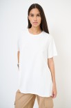 T-SHIRT LUNGA CON DT LYOCELL BIANCO