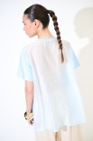 T-SHIRT LUNGA CON DT LYOCELL CELESTE