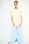 T-SHIRT LUNGA CON DT LYOCELL GIALLO