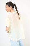 T-SHIRT LUNGA CON DT LYOCELL GIALLO