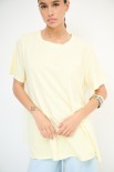 T-SHIRT LUNGA CON DT LYOCELL GIALLO
