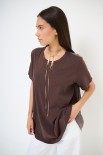 T-SHIRT LUNGA CON DT LYOCELL MORO