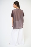 T-SHIRT LUNGA CON DT LYOCELL MORO