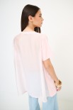 T-SHIRT LUNGA CON DT LYOCELL ROSA