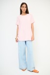 T-SHIRT LUNGA CON DT LYOCELL ROSA