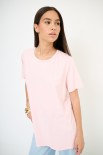 T-SHIRT LUNGA CON DT LYOCELL ROSA