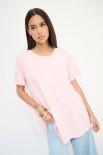 T-SHIRT LUNGA CON DT LYOCELL ROSA