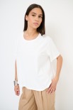 T-SHIRT OVER CON DT LYOCELL BIANCO
