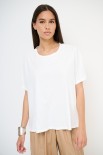 T-SHIRT OVER CON DT LYOCELL BIANCO