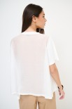 T-SHIRT OVER CON DT LYOCELL BIANCO