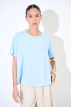 T-SHIRT OVER CON DT LYOCELL CELESTE