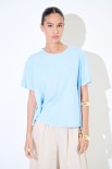 T-SHIRT OVER CON DT LYOCELL CELESTE