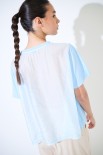 T-SHIRT OVER CON DT LYOCELL CELESTE