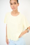 T-SHIRT OVER CON DT LYOCELL GIALLO