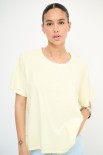 T-SHIRT OVER CON DT LYOCELL GIALLO
