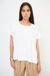 T-SHIRT SCATOLINA CON INSERTI LYOCELL BIANCO