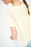 T-SHIRT SCATOLINA CON INSERTI LYOCELL GIALLO