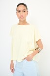 T-SHIRT SCATOLINA CON INSERTI LYOCELL GIALLO